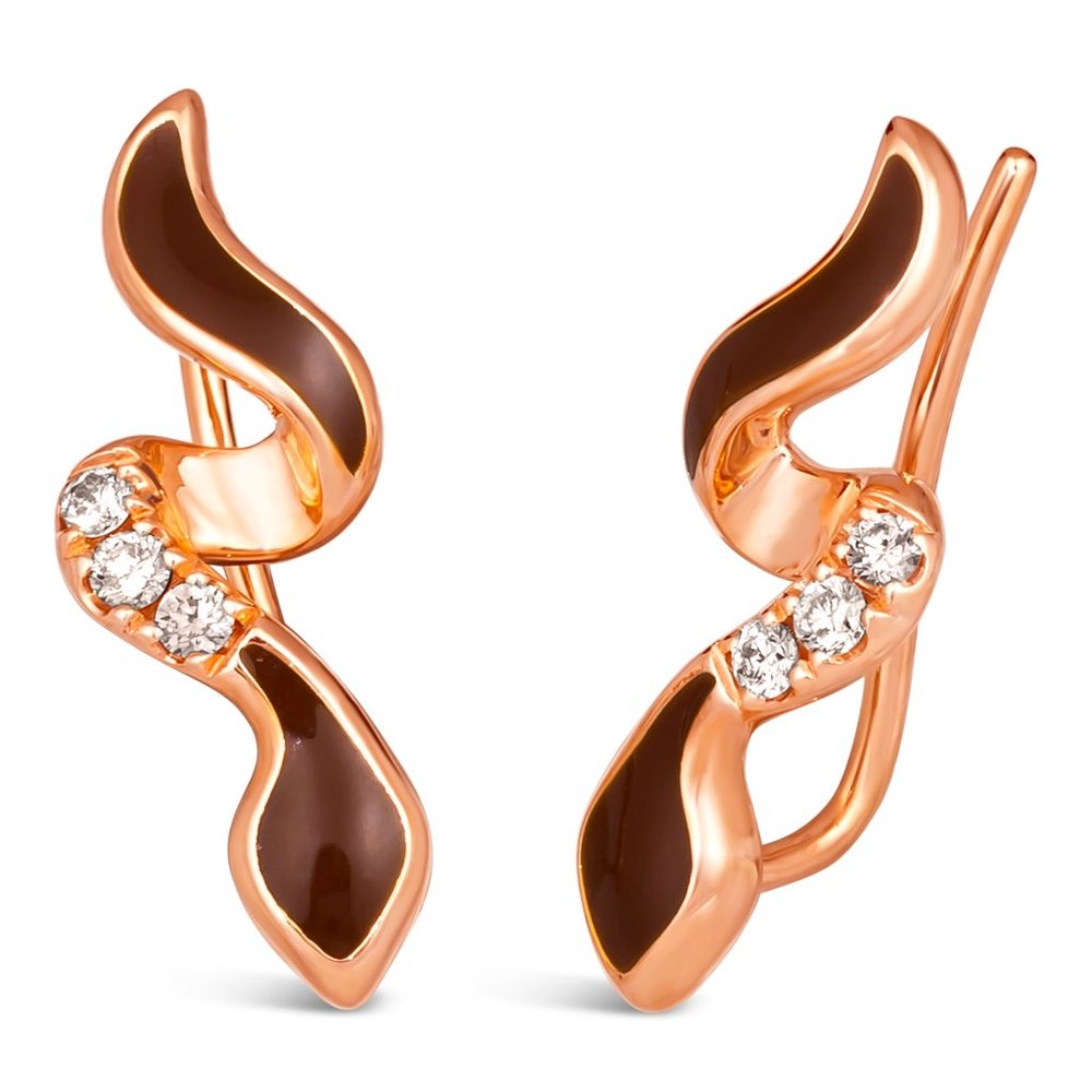 Le Vian Ear Climber featuring Enamel Nude Diamonds set in 14K Strawberry Gold
